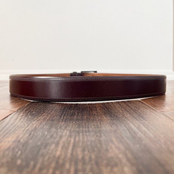 Joseph Abboud Leather Dress Belt Edge Detail Handcrafted in Italy Size 38 Brown - Picture 2 of 14
